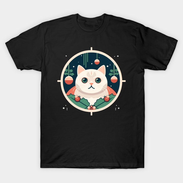 Scottish Fold Cat Xmas Ornament, Love Cats T-Shirt by dukito